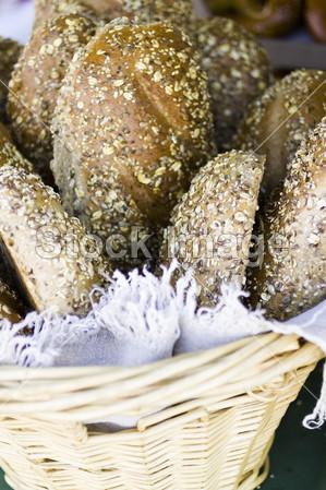 空气在篮子面包农民纤维食品新鲜的厨房用具 局部 市场 市场.